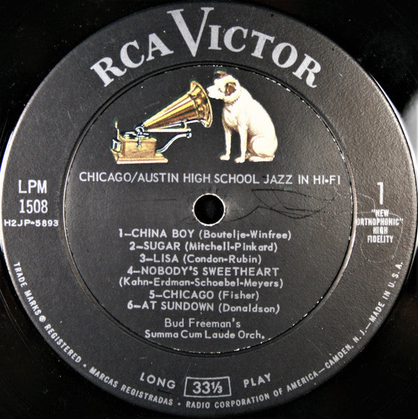 Bud Freeman's Summa Cum Laude Orchestra : Chicago / Austin High School Jazz In Hi-Fi (LP,Mono,Album)