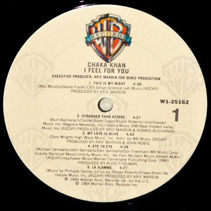 Chaka Khan : I Feel For You (LP,Album,Club Edition)