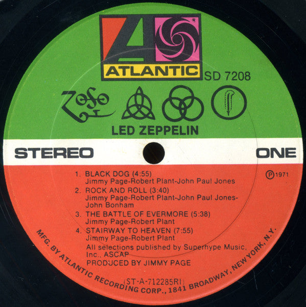 Led Zeppelin : Untitled (LP,Album,Stereo)