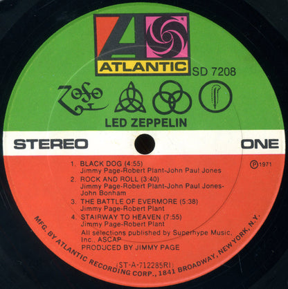 Led Zeppelin : Untitled (LP,Album,Stereo)