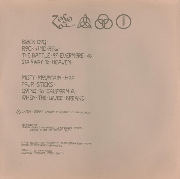 Led Zeppelin : Untitled (LP,Album,Stereo)