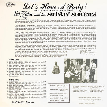 Teddy Zalac & His Swingin' Slovenes, Vince Rigler : Let's Have A Party! (Polkas & Waltzes) (LP,Album)