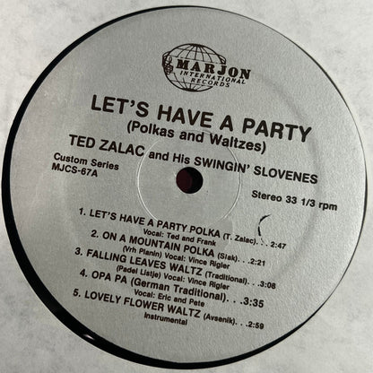 Teddy Zalac & His Swingin' Slovenes, Vince Rigler : Let's Have A Party! (Polkas & Waltzes) (LP,Album)