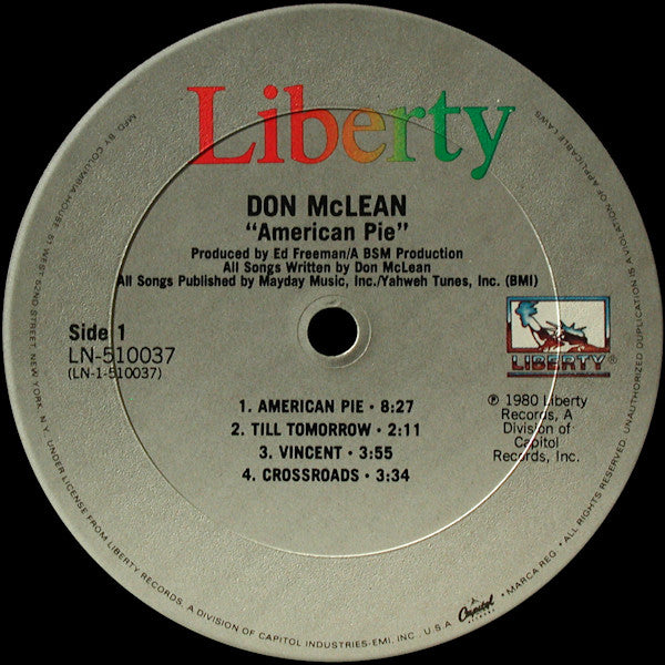 Don McLean : American Pie (LP,Album,Club Edition,Reissue)