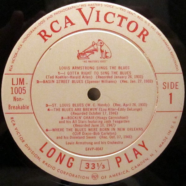 Louis Armstrong : Sings The Blues (LP,Compilation)