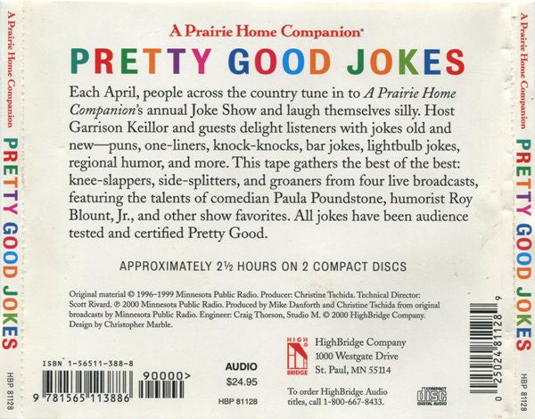 Various Featuring Garrison Keillor, Paula Poundstone, Roy Blount, Jr. : Pretty Good Jokes (Compilation)