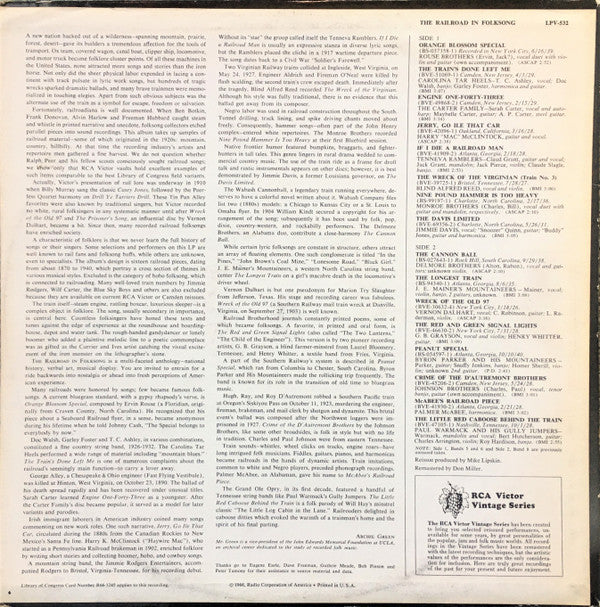 Various : The Railroad In Folksong (LP,Compilation)