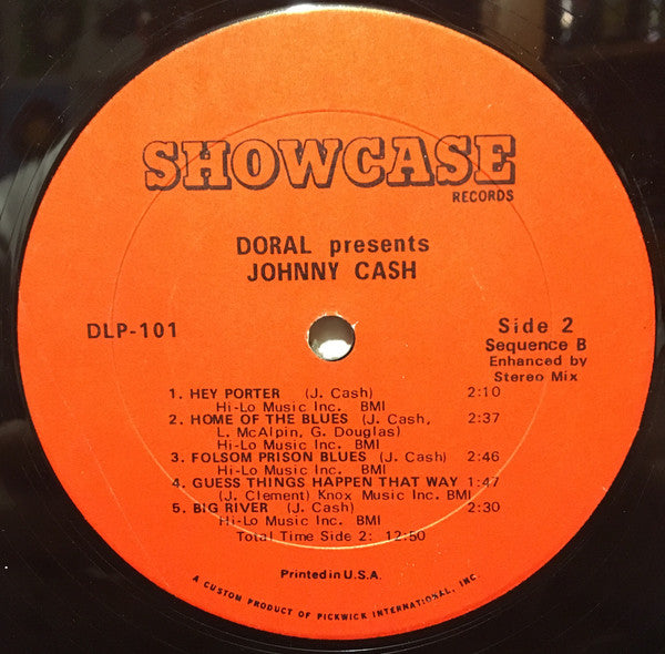 Johnny Cash : Doral Presents Johnny Cash (LP,Compilation)