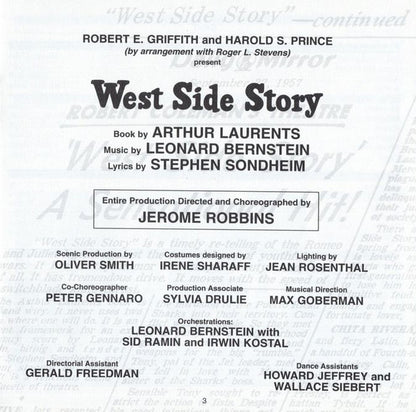 Leonard Bernstein / New York Philharmonic Orchestra, The : West Side Story (Original Broadway Cast Recording) (Album,Reissue,Remastered,Stereo)