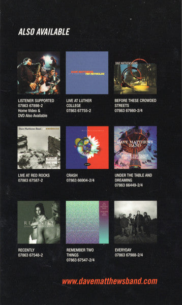 Dave Matthews Band : The Videos 1994-2001 (DVD-Video,Multichannel,Compilation,Reissue)