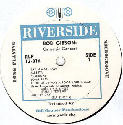 Bob Gibson : Carnegie Concert (LP,Album)