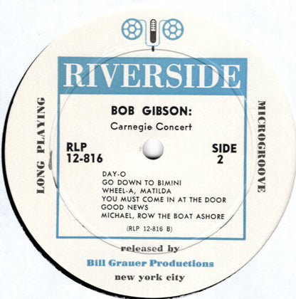 Bob Gibson : Carnegie Concert (LP,Album)