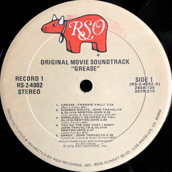 Various : Grease (The Original Soundtrack From The Motion Picture) (LP,Album,Stereo)