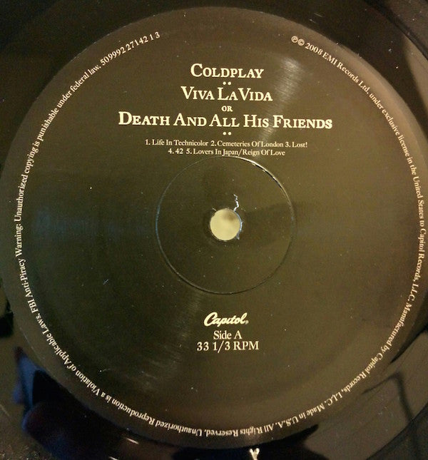 Coldplay : Viva La Vida Or Death And All His Friends (LP,Album)