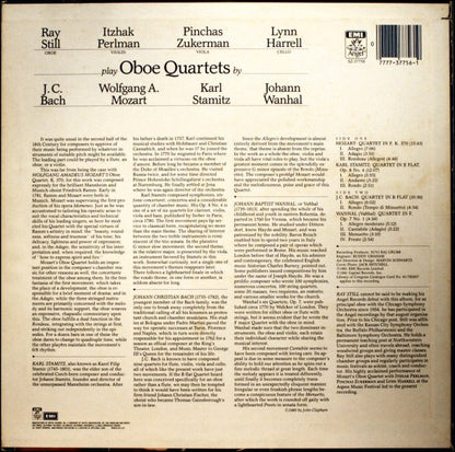 Johann Christian Bach, Wolfgang Amadeus Mozart, Carl Stamitz, Johann Baptist Vanhal / Ray Still • Itzhak Perlman • Pinchas Zukerman • Lynn Harrell : Oboe Quartets (LP,Album)