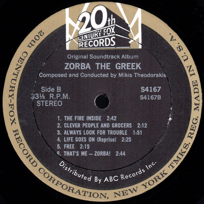 Mikis Theodorakis : Zorba The Greek (Original Soundtrack) (LP,Album,Stereo)