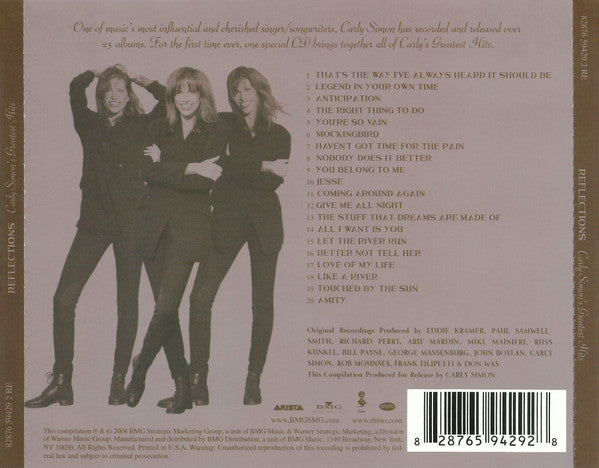 Carly Simon : Reflections: Carly Simon's Greatest Hits (Compilation,Reissue)