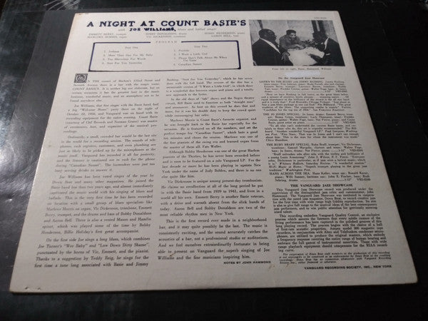 Count Basie's All Stars featuring Joe Williams : A Night At Count Basie's (LP,Album,Mono)