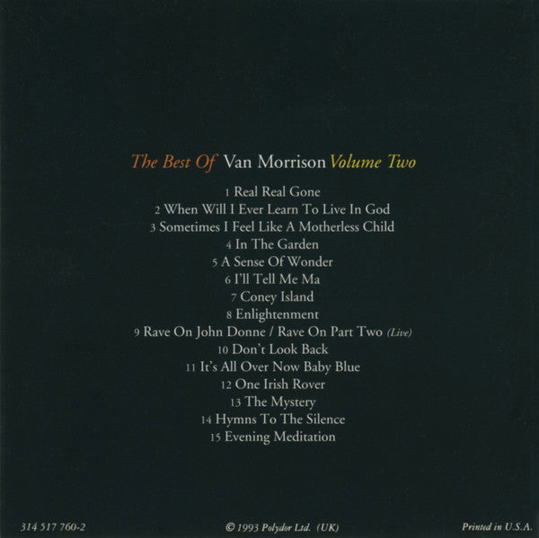 Van Morrison : The Best Of Van Morrison Volume Two (Compilation)