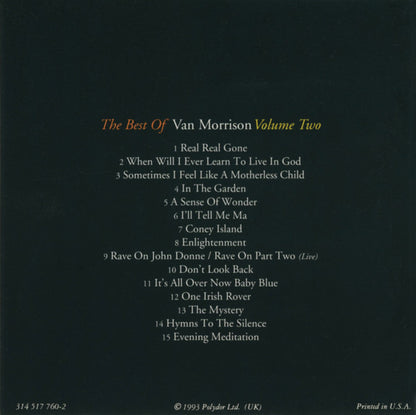 Van Morrison : The Best Of Van Morrison Volume Two (Compilation)