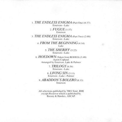 Emerson, Lake & Palmer : Trilogy (Album,Reissue,Stereo)