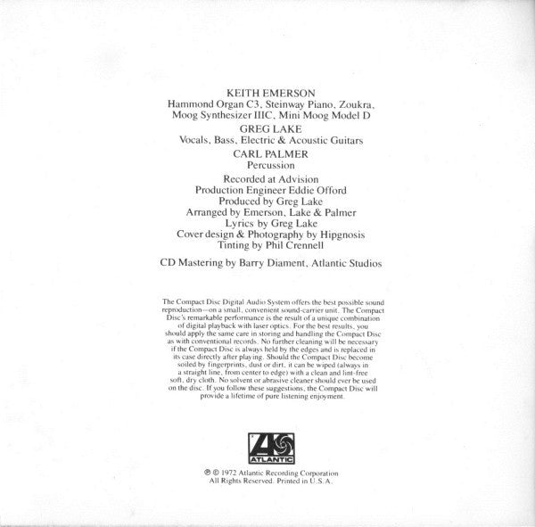 Emerson, Lake & Palmer : Trilogy (Album,Reissue,Stereo)