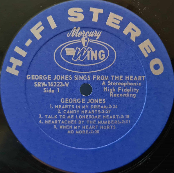 George Jones (2) : George Jones Sings From The Heart (LP,Album,Reissue,Stereo)