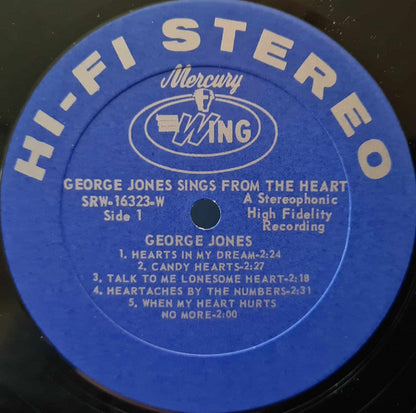 George Jones (2) : George Jones Sings From The Heart (LP,Album,Reissue,Stereo)