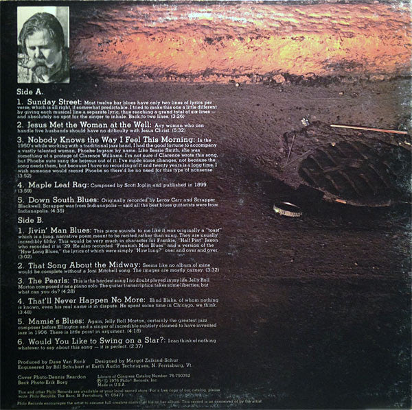 Dave Van Ronk : Sunday Street (LP,Album)