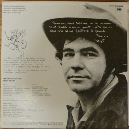 Hoyt Axton : My Griffin Is Gone (LP,Album,Stereo)