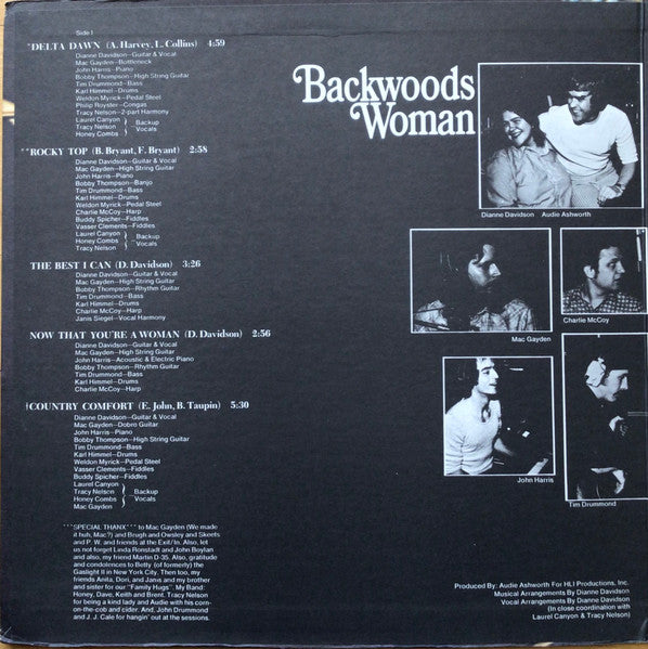 Dianne Davidson : Backwoods Woman (LP,Album,Stereo)