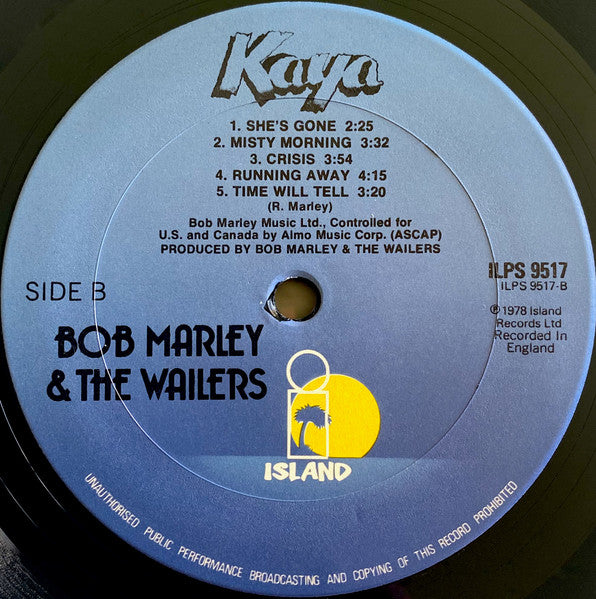 Bob Marley & The Wailers : Kaya (LP,Album)