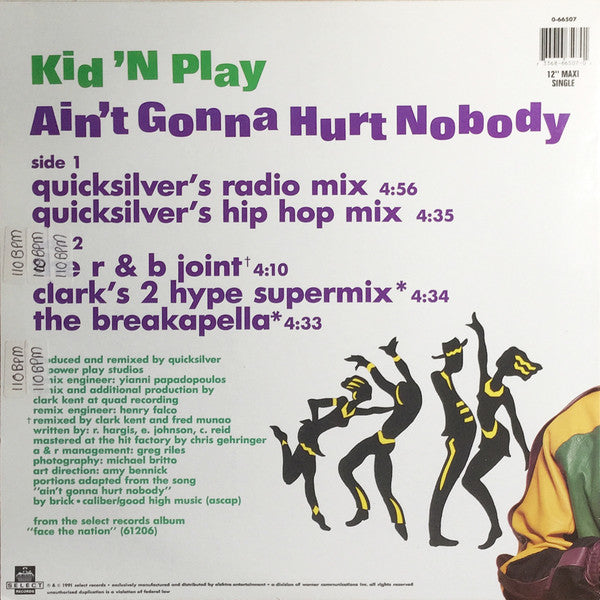 Kid 'N' Play : Ain't Gonna Hurt Nobody (12",33 ⅓ RPM,Maxi-Single)