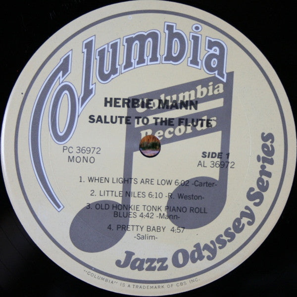 Herbie Mann With Urbie Green, Joe Wilder, Hank Jones, Joe Puma, Oscar Pettiford : Salute To The Flute (LP,Album,Reissue,Remastered,Mono)