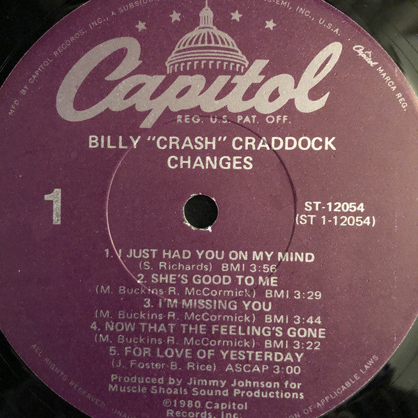 Billy 'Crash' Craddock : Changes (LP,Album)
