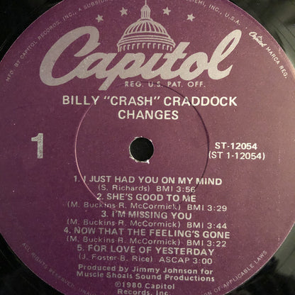 Billy 'Crash' Craddock : Changes (LP,Album)
