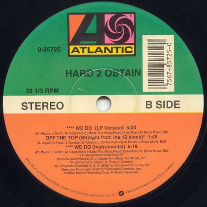 Hard 2 Obtain : L.I. Groove (12")
