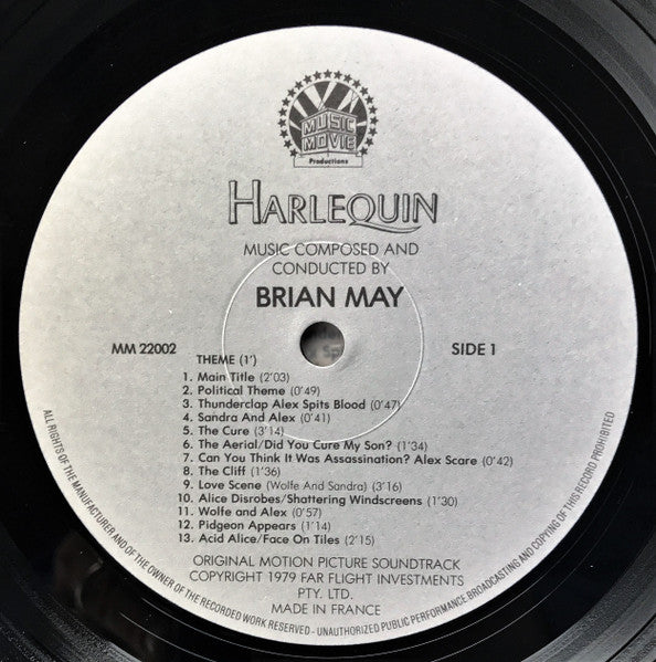 Brian May (2) : Harlequin (Original Motion Picture Soundtrack) (LP,Album)