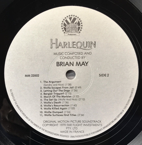 Brian May (2) : Harlequin (Original Motion Picture Soundtrack) (LP,Album)