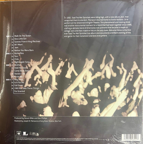Toad The Wet Sprocket : Welcome Home: Live At The Arlington Theatre, Santa Barbara 1992 (LP,Album,Record Store Day)