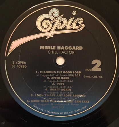 Merle Haggard : Chill Factor (LP,Album)