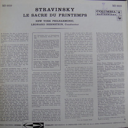 Igor Stravinsky, Leonard Bernstein, New York Philharmonic Orchestra, The : Le Sacre Du Printemps ()