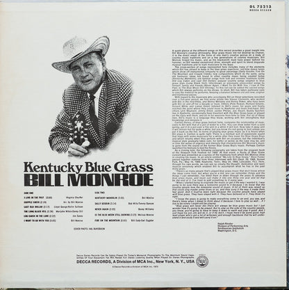 Bill Monroe & His Blue Grass Boys : Kentucky Blue Grass (LP,Compilation,Reissue)