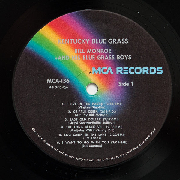Bill Monroe & His Blue Grass Boys : Kentucky Blue Grass (LP,Compilation,Reissue)