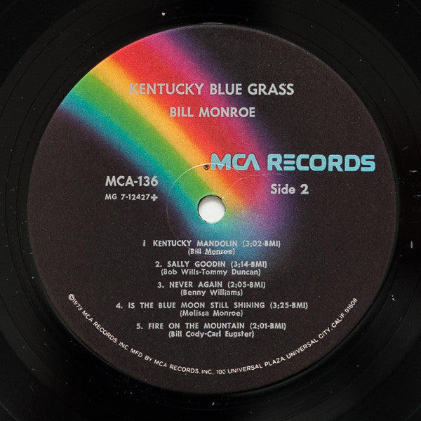 Bill Monroe & His Blue Grass Boys : Kentucky Blue Grass (LP,Compilation,Reissue)