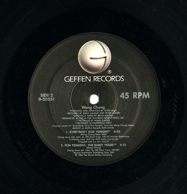 Wang Chung : Everybody Have Fun Tonight (12",45 RPM,Maxi-Single)