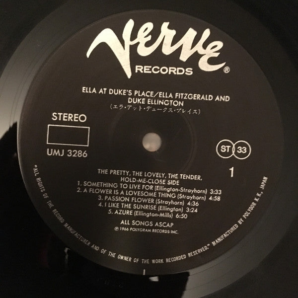Ella Fitzgerald and Duke Ellington : Ella At Duke's Place (LP,Album,Stereo)