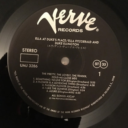 Ella Fitzgerald and Duke Ellington : Ella At Duke's Place (LP,Album,Stereo)