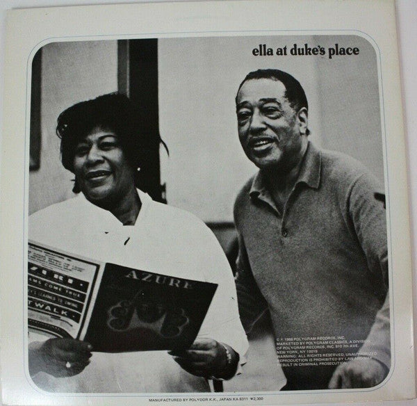 Ella Fitzgerald and Duke Ellington : Ella At Duke's Place (LP,Album,Stereo)