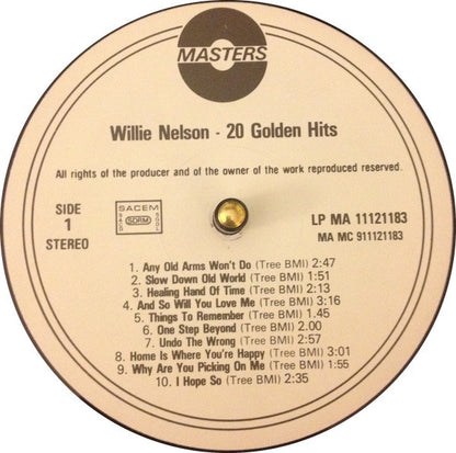 Willie Nelson : 20 Golden Hits (LP,Compilation)